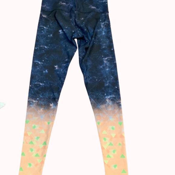 Onzie Yoga Leggings Multicolored Galaxy M/L - Picture 3 of 16